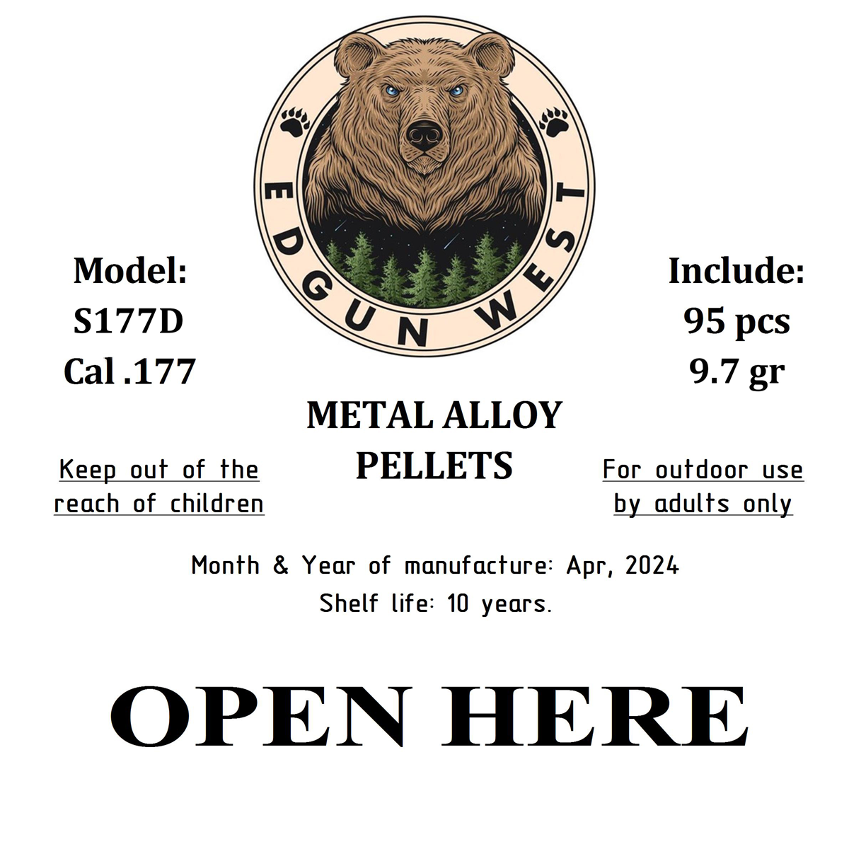 Edgun West 177 Cal Exploding Frag Pellets