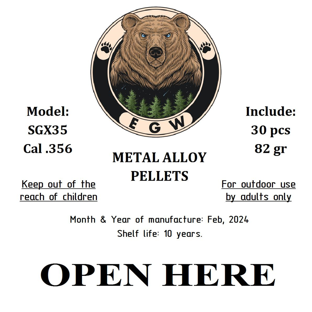 Edgun West 9MM (.356) Exploding Slugs