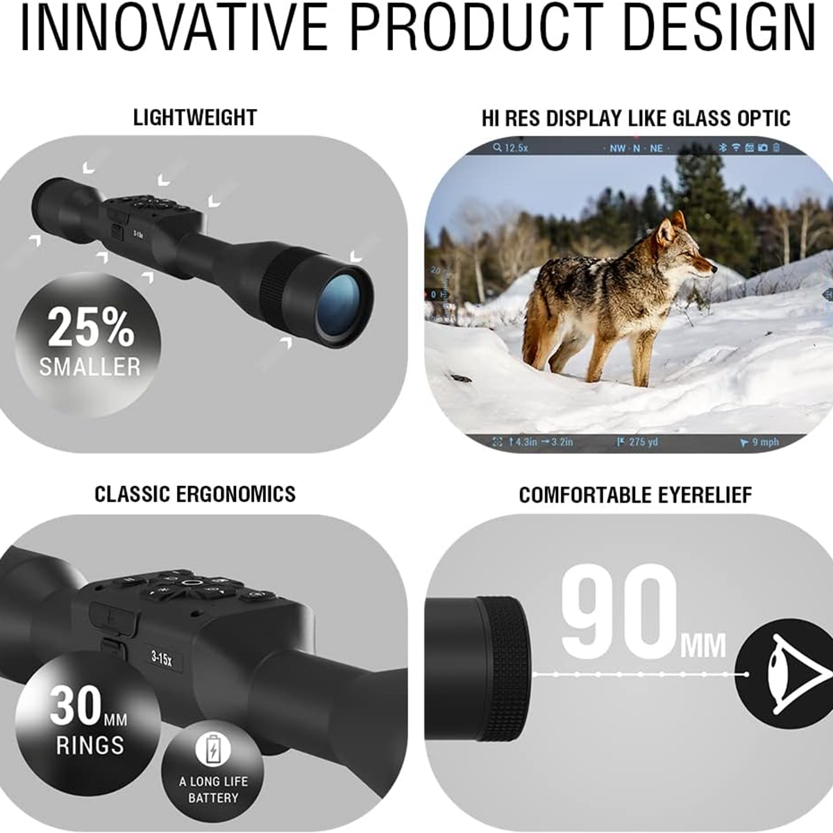 ATN X-Sight 5 LRF Smart Day/Night Hunting Scope w/Ballistics Calc