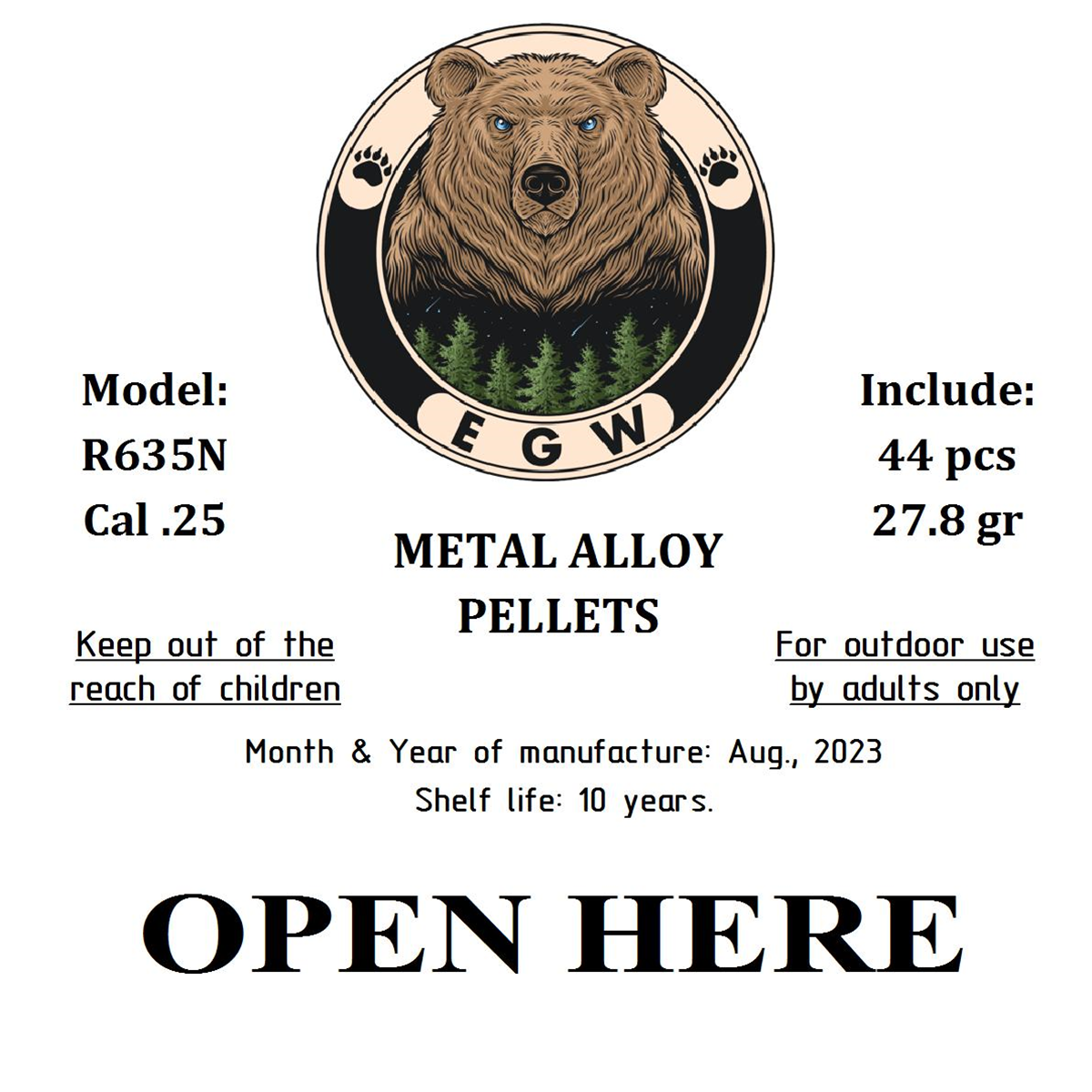 EGW. .25 Caliber Exploding Pellets- Diabolo