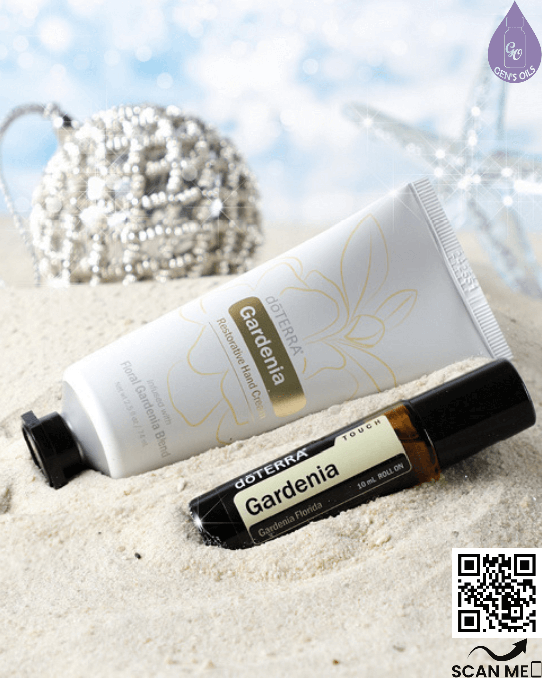 Summer Blossom Gift Set. Gardenia Hand Cream & Gardenia Touch essential oil.