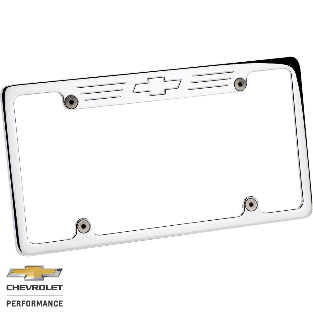 Billet Recessed License Plate Frame - Bowtie