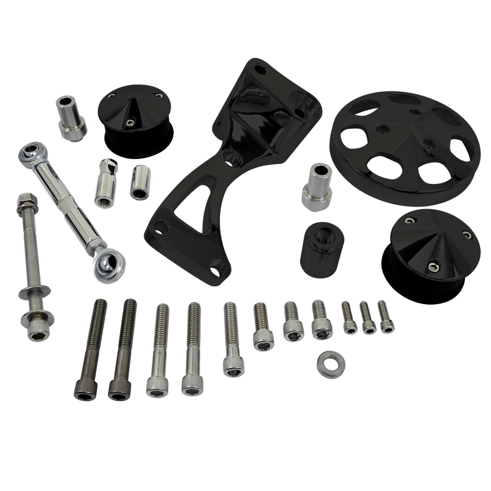 Billet Specialties SERPENTINE CONVERSION BBC AC ADD ON BLACK