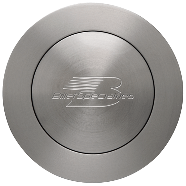 Horn Button - Billet Specialties Logo Brushed/Clear (Large)