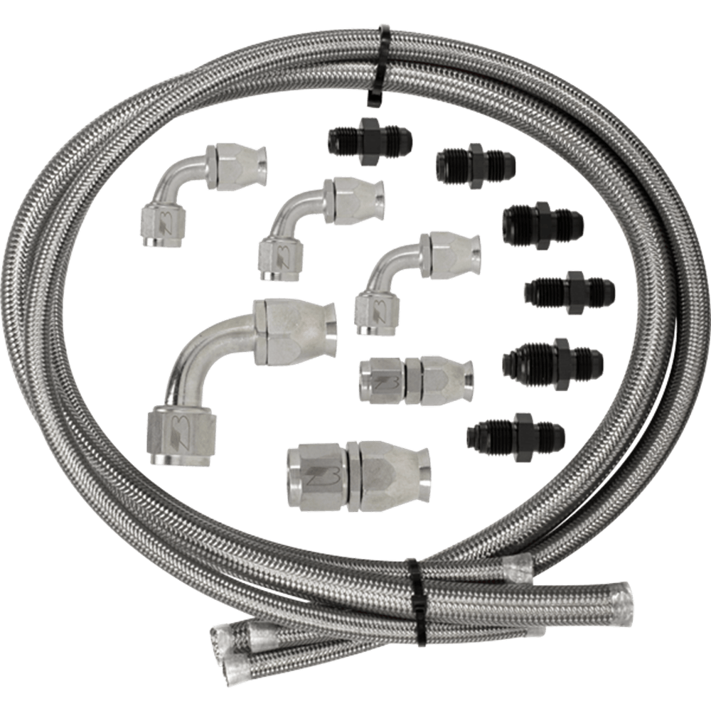 Billet Specialties Power Steering Hose Kit for Remote Reservoir