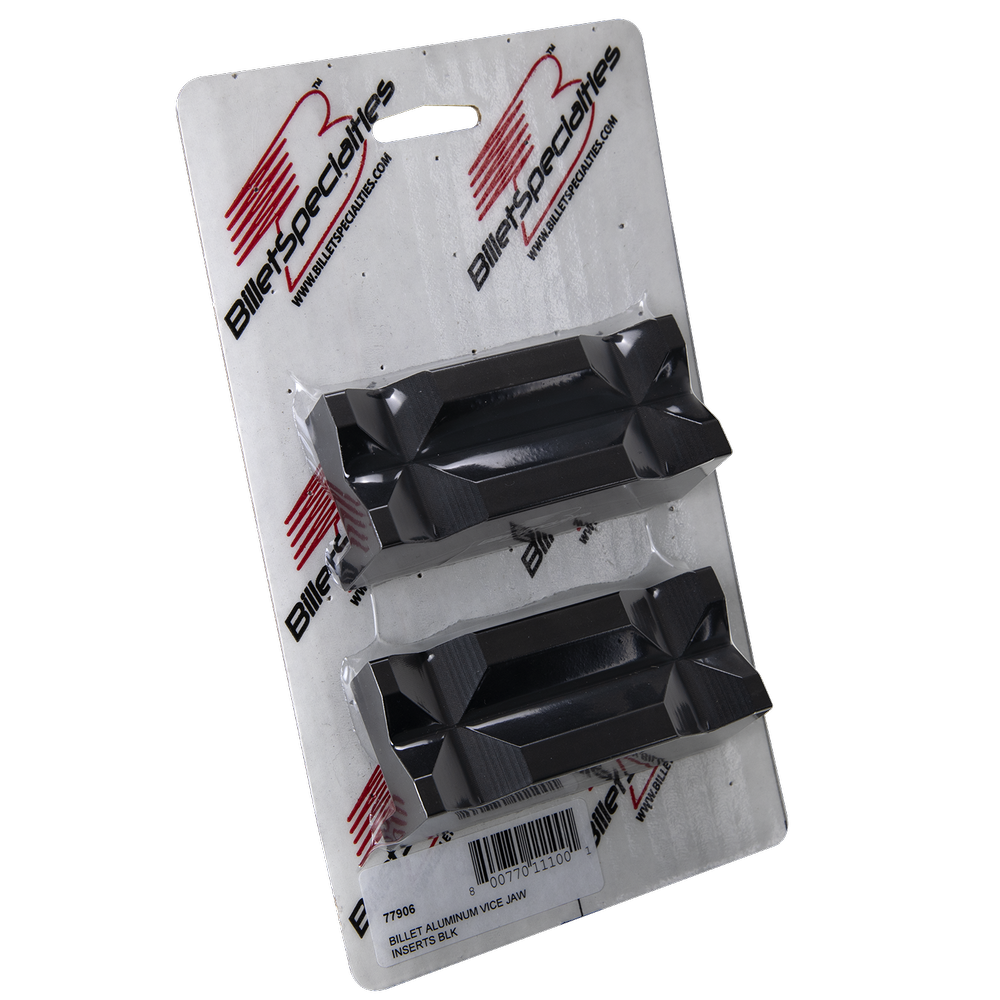 Billet Aluminum Vise Jaw Inserts Black