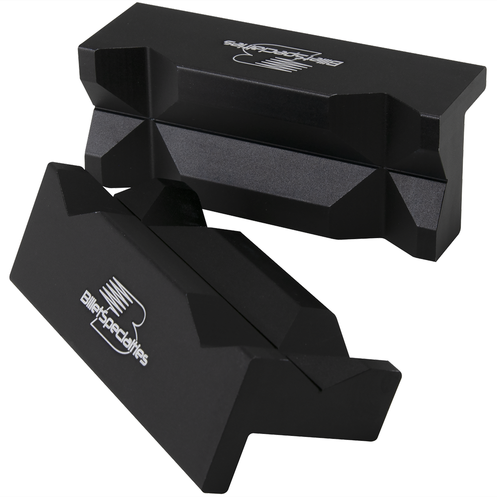 Billet Aluminum Vise Jaw Inserts Black