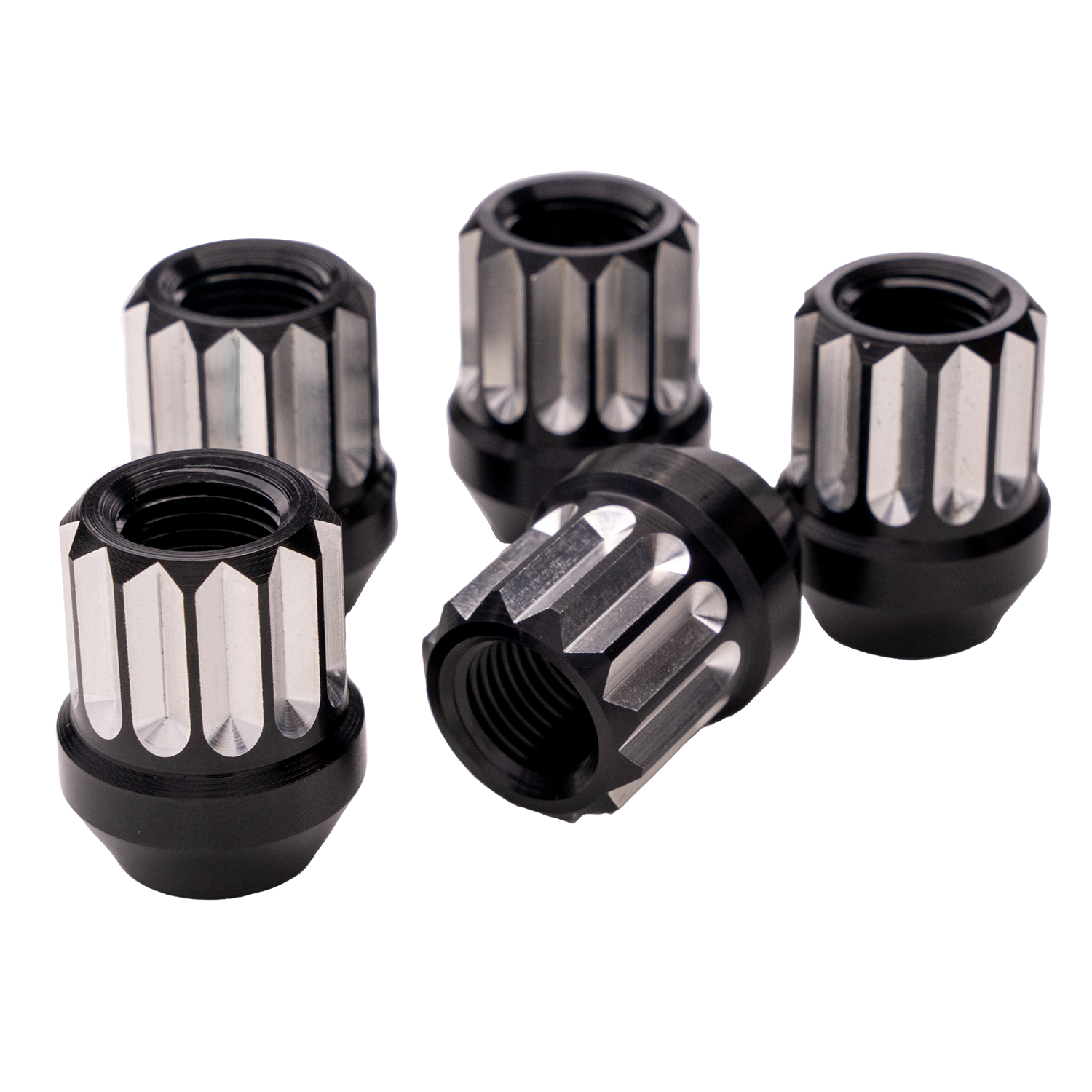 BILLET ALUMINUM RACE LUG NUTS - CONICAL SEAT 5PK
