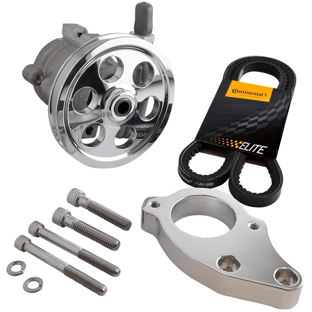 Billet Specialties Small Block Chevy SBC V-Trac Power Steering Add-on Kit