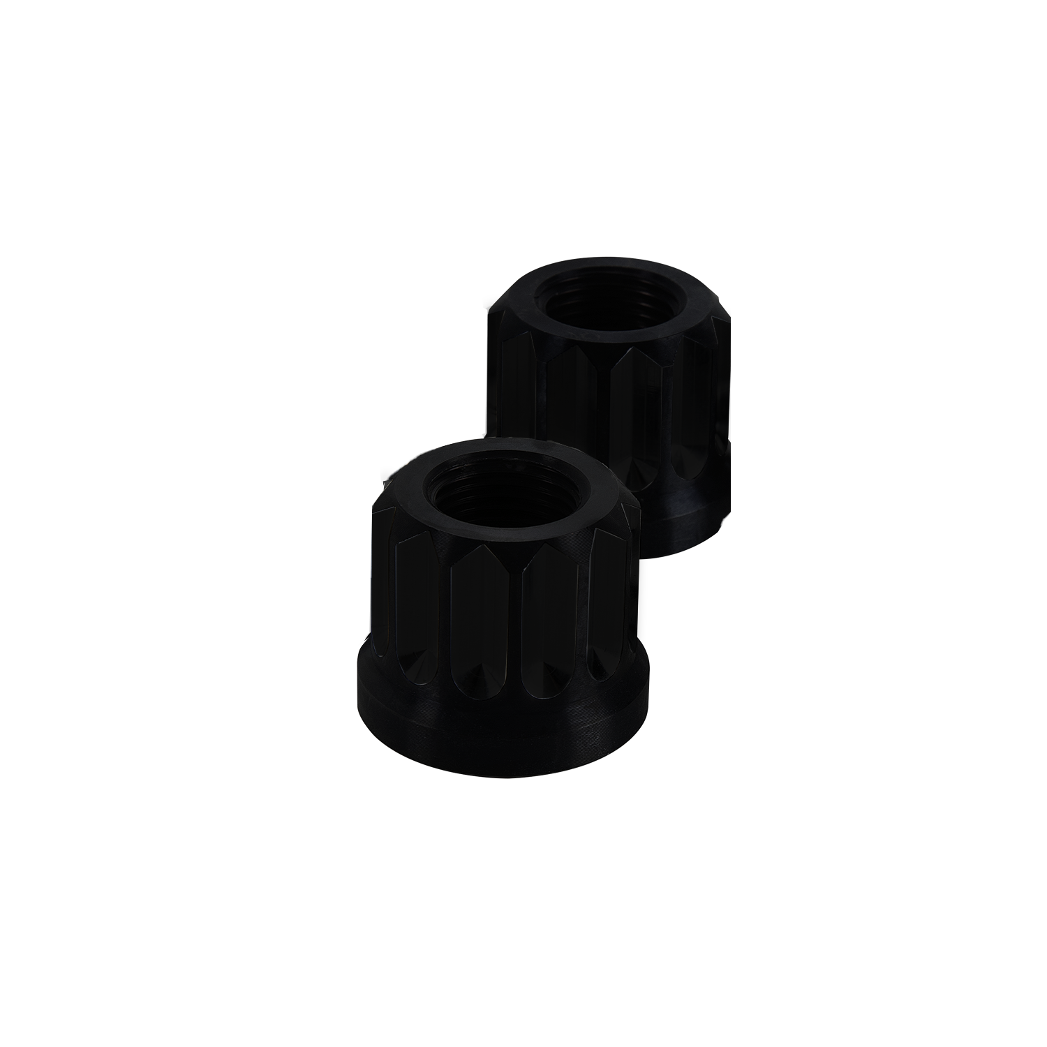 Black Billet Aluminum Race Lug Nuts 5/8-18 Flange Nut 10PK