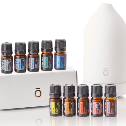 essential oil bottles with diffuser