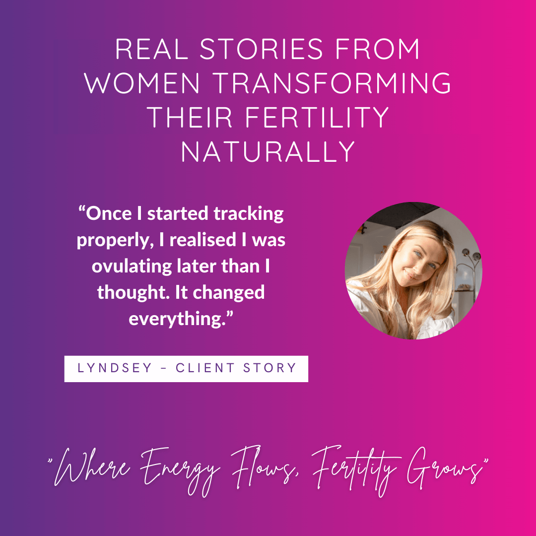 Client testimonial about ovulating later than expected after BBT tracking – real fertility journey