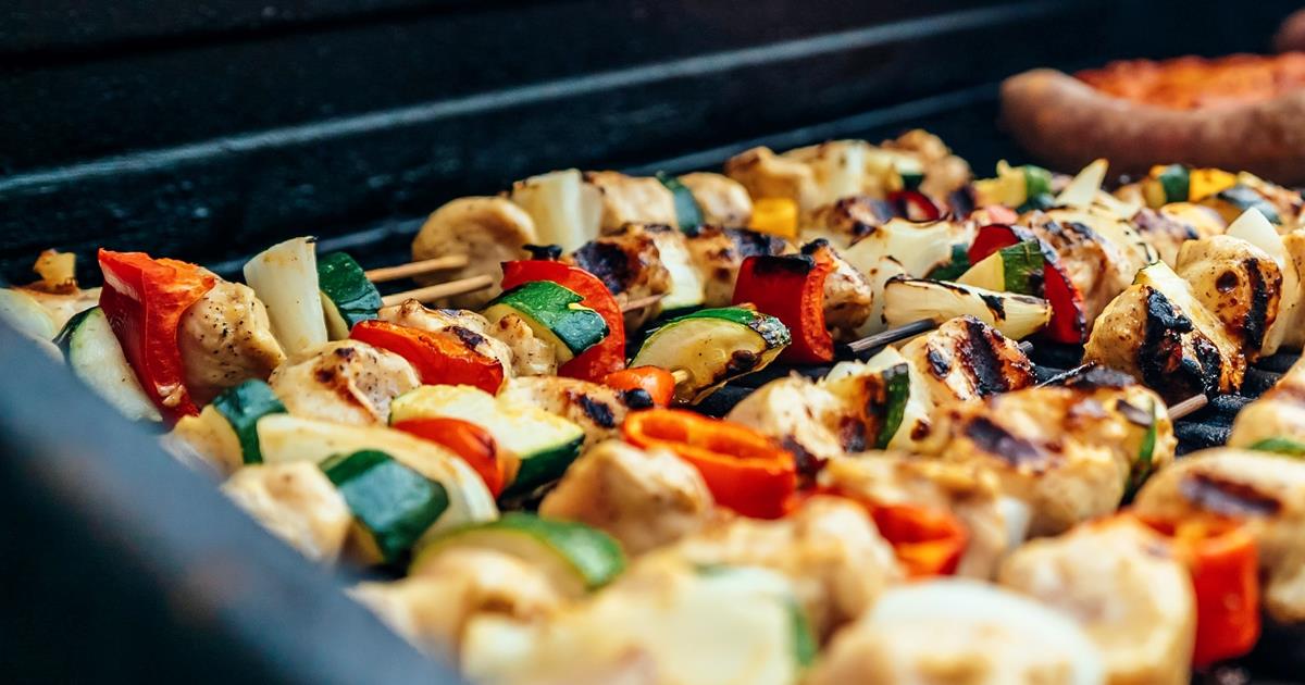 Spicy Shrimp and Kielbasa Skewers