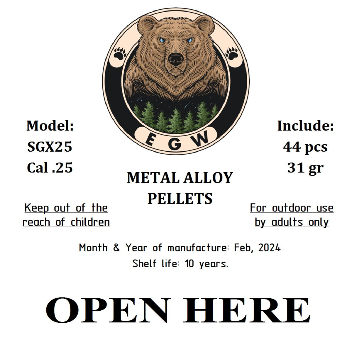 Edgun West .25 Caliber Exploding Slug