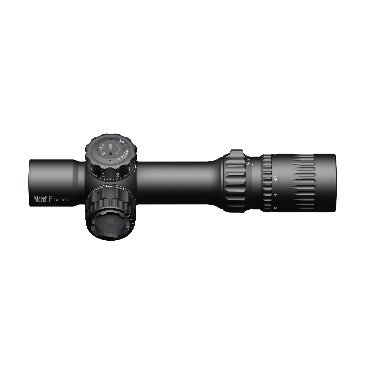 March Shorty 1-10x24mm - Tactical Turret (Dual Reticle)