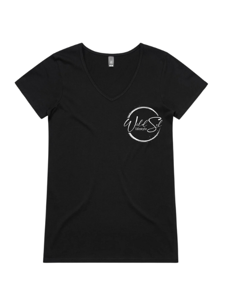 Women's V-Neck Tee Black